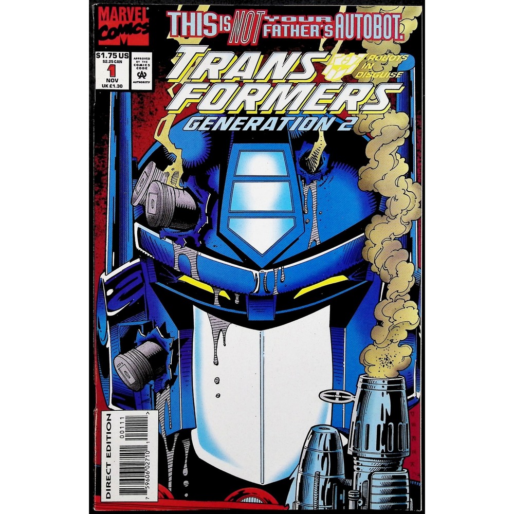 Transformers‎ Generation 2 Comic Book 1 Marvel Comics Nov 1993 Optimus Prime  VF